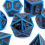 7pcs Standard Metal Dices Solid Metal Polyhedral Dice Set Suitable For Role Playing Board Game 9