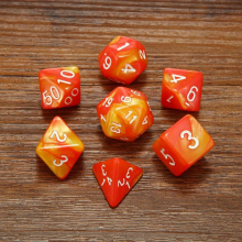 7pcs Multicolor Acrylic Polyhedral Dice Set Perfect for RPG & COC Board Games