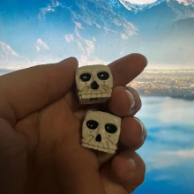 2pcs Skull Dice Game Dice Novelty Casual Toy Creative Party Funny Dice For Halloween Decoration