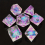 7pcs Resin Confetti Dice Set Polyhedral Sharp Dices For Board Game 5