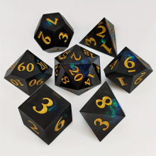 7pcs Resin Confetti Dice Set Polyhedral Sharp Dices For Board Game