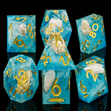 7pcs Polyhedral Resin Dices For Role playing Tabletop Game Christmas Thanksgiving Gift