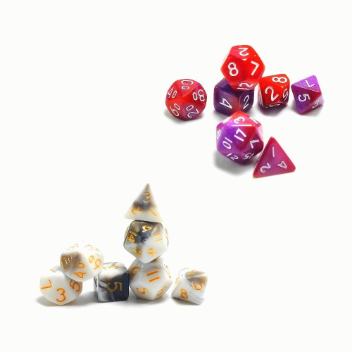 Double Mini Dice Set Mini Two And Set And Purple And Red Set Polyhedral Dice Set For Board Game 1