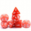 7 piece Layered Red Polyhedral Dice Role playing Table Games Special Dice 5