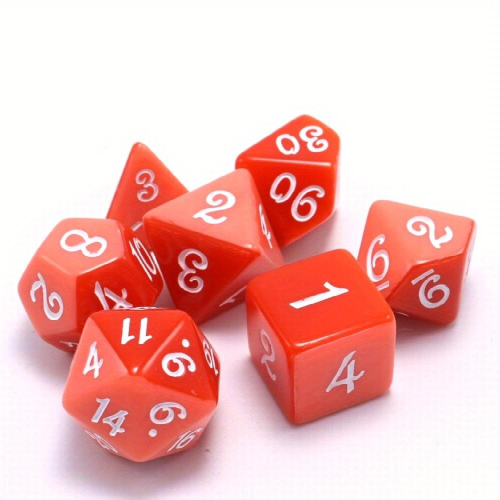 7 piece Layered Red Polyhedral Dice Role playing Table Games Special Dice