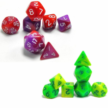 Double Mini Dice Set Two Dice Light Green And Green Se Red And Purple Set Polyhedral Dice Set For Board Game