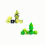 Double Mini Dice Set Mini Two Dice Light Green Set And Transparent Yellow Set Polyhedral Dice Set For Board Game 5
