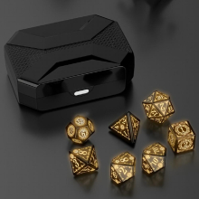 7pcs set Rechargeable LED Dice Set With Warm Breathing Light For Board Game