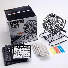 Bingo Lottery Machine Steel Bingo Game Cage Set Adult Family Large scale Party Group Entertainment Desktop Chessboard Drinking Game Toy