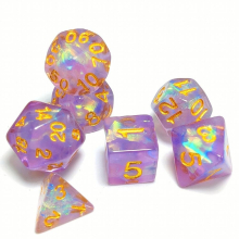 7pcs Resin Dice Set Round Edge Polyhedral Dice Set For Role Playing Dice Board Game