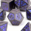 7pcs And Purple Standard Solid Metal Polyhedral Dice Set Suitable For Role Playing Board Game 9