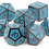 7pcs Green Standard Metal Dices Solid Metal Polyhedral Dice Set Suitable For Role Playing Board Game 5