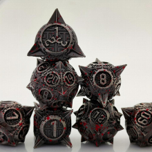 7pcs Metal Polyhedral Dice Set For Roleplaying Tabletop Board