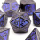 7pcs And Purple Standard Solid Metal Polyhedral Dice Set Suitable For Role Playing Board Game 10
