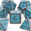 7pcs Green Standard Metal Dices Solid Metal Polyhedral Dice Set Suitable For Role Playing Board Game 6