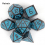 7pcs Green Standard Metal Dices Solid Metal Polyhedral Dice Set Suitable For Role Playing Board Game 3