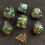 Resin Colored Stripes Dice Multifaceted Game Dice 1