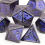 7pcs And Purple Standard Solid Metal Polyhedral Dice Set Suitable For Role Playing Board Game 8