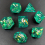 Resin Colored Stripes Dice Multifaceted Game Dice 7