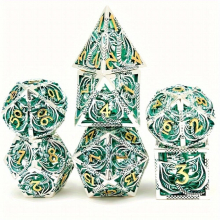 7pcs Hollow Dragon Metal Dice Set For Role Playing Game halloween Decoration Party Supplies