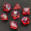 Resin Colored Stripes Dice Multifaceted Game Dice 13
