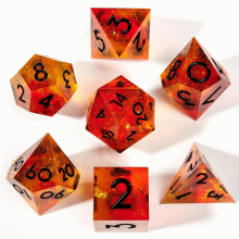 7pcs Polyhedral Sharp Edge Dices For Role Playing Board Games Christmas Gift