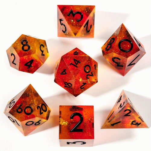 7pcs Polyhedral Sharp Edge Dices For Role Playing Board Games Christmas Gift
