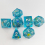 7pcs Resin Decal Quicksand Runner Polyhedral Dice Set For Tabletop Games 7