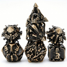 7pcs Metal Polyhedral Dice Set For Role Playing Board Game Halloween And Christmas Thanksgiving Gift