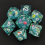 7pcs Resin Decal Quicksand Runner Polyhedral Dice Set For Tabletop Games 8