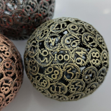 D100 Sided Metal Dragon Hollow Mega Dice D100 Polyhedral RPG Large Dice Accessories Board Game Role Playing Halloween Gift D100 Sided Dice