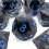 7pcs Resin Flowing Eyes Number Sharp Edge Polyhedral Dice Set Suitable For Board Game 8