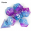 7pcs Pink And Number Sharp Edge Resin Polyhedral Dices Suitable For Role Playing Board Game 5