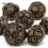 7pcs Brass Gear Wheel Solid Metal Polyhedral Dice Set Suitable For Role Playing Board Game 7