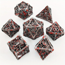 Metal Hand Welded Octopus Dice 7pcs Set Blood Spot Octopus Christmas And Birthday Perfect For Trailblazers Shadows And Math Teaching Games