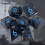 7pcs Resin Flowing Eyes Number Sharp Edge Polyhedral Dice Set Suitable For Board Game 10