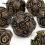 7pcs Brass Gear Wheel Solid Metal Polyhedral Dice Set Suitable For Role Playing Board Game 9
