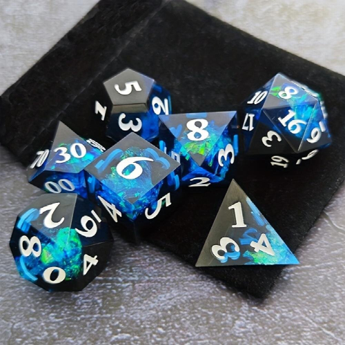 High Clear And Board Game Resin Dice Set Tabletop Dice Accessories 2