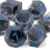 7pcs Resin Flowing Eyes Number Sharp Edge Polyhedral Dice Set Suitable For Board Game 6