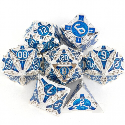 7pcs Solid Metal Polyhedral Dice Set Suitable For Role Playing Board Game 2