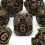 7pcs Brass Gear Wheel Solid Metal Polyhedral Dice Set Suitable For Role Playing Board Game 10