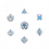7pcs Solid Metal Polyhedral Dice Set Suitable For Role Playing Board Game 9