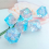 High Clear Paper Solid Resin Dice Set Tabletop Game Dice Accessories 4