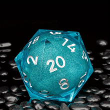 Perfect Resin Liquid Quicksand Giant Dice Christmas Gift D20 Dice Polyhedral Game Dice