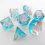 High Clear Paper Solid Resin Dice Set Tabletop Game Dice Accessories 1