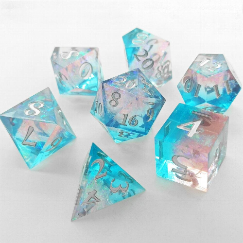 High Clear Paper Solid Resin Dice Set Tabletop Game Dice Accessories