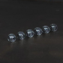 6pcs Goth Punk Style Skull Bones Silvery Dices For Board Game Christmas Thanksgiving Years Gift