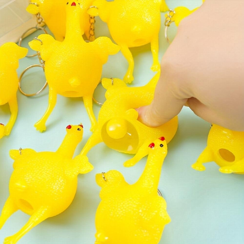 2 4 8pcs Creative Funny Egg Chicken Vent Chicken Spoof Squeeze Egg Chicken Decompression Strange Toys 1