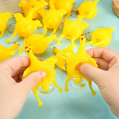 2 4 8pcs Creative Funny Egg Chicken Vent Chicken Spoof Squeeze Egg Chicken Decompression Strange Toys 2