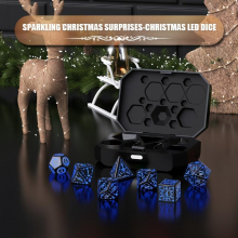 7pcs Breathing Light Up LED Dice Set USB Rechargeable Light Up For Dice With Charging Box To Your Board Games